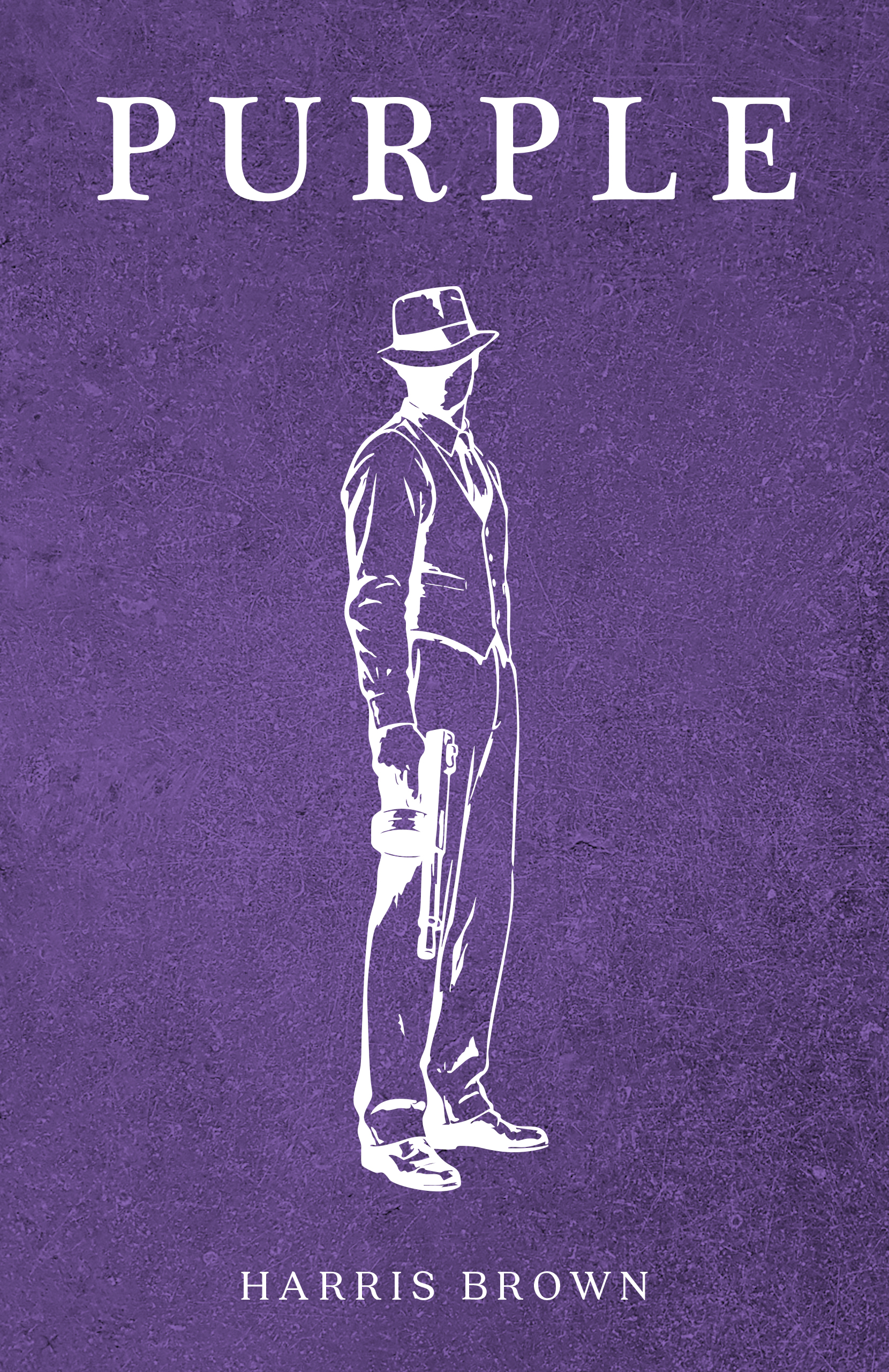 Silhouette of a gangster with a tommy gun